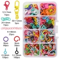 420pcs colorful metal jewelry making kit with lobster clasps and open rings in plastic box - Box 20 - Colorful Accessories Kit (420pcs)