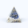 Lapis lazuli crystal stone pyramid resin ornament with gold flakes for home decor - Lapis Lazuli