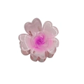 Translucent pink glitter plumeria claw clip with purple gradient flower design - Colorful Plum Blossom Clip / Rose Red