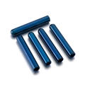 Blue hollow cylindrical stainless steel jewelry tube components for DIY bracelets - Hollow Long Tube Style (KLJ5611-Z)