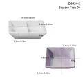 Square silicone tray and purple marble texture mold for DIY epoxy resin storage tray - Square Tray Mold