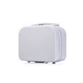 Pale purple hardshell makeup suitcase with durable handle and non-slip feet - 14" / Cream