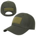 Tactical army green baseball cap with ripstop fabric and velcro panels for patches - Army Green