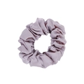 Elegant purple 19mm mulberry silk scrunchie with smooth satin finish and soft pleats - 3.5cm/19 Momme / Taro Purple