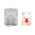 DIY bear silicone mold for rose scented candles and gypsum crafts with dimensions - Large Rose Bear with Bow