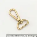 Solid brass lobster clasp with 21mm D-ring base, 48mm length and 14g weight for DIY leather - 20mm Plate Buckle