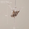 Ballerina Christmas tree ornament with gold sequins and clear acrylic, size 13x10cm - Ballerina (WL2022-64)