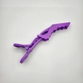 Professional hair styling alligator clip in vibrant purple finish for salon hair sectioning - Purple