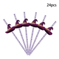 24er-Set Halloween Trinkhalme mit violetten Hexenhüten und Wellenmuster-Dekor - Hexenhut-Stil