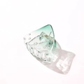 Translucent light green gradient acetic acid small shark hair claw clip in geometric shape - Cat Ears Green