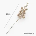 Gouden glitter bessen tak voor kerst decoratie, lengte 18cm en gewicht circa 5g - Champagnegoud