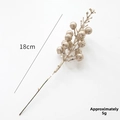 Goldene Glitzer-Beeren-Zweige für Weihnachtsdeko, Länge 18cm und Gewicht ca. 5g - Champagnergold