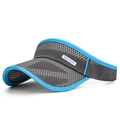 Visiera parasole grigia in mesh con bordo blu ed etichetta Sport per attività outdoor - Regolabile / grigio scuro