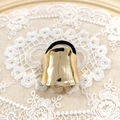 Minimalist gold alloy hair tie with irregular curved mirror finish on white lace - Gold Trapezoid