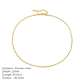 Minimalistische 14k vergoldete Edelstahl 2,0mm runde Schlangenkette Halskette für Damen - 2mm x 35+3cm / Gold