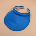 Classic light blue open top sun hat with breathable mesh texture and wide brim for women - 56-60cm / Blue
