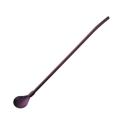 Long handle purple 304 stainless steel straw spoon for coffee and juice mixing - Long Handle - Purple