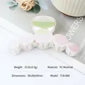 Pearlescent white jellyfish hair claw clip made of durable PC material in 95x50x50mm size - Pearly White-TCB-888