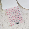 5D pink rose floral nail decals with butterfly and crane motifs on transparent adhesive - Pink Rose Flower Language (TS-3122)