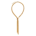 Eleganter mehrlagiger goldener Quastenknoten-Halskette mit feinen Metallketten für Damen - Knoten-Stil / Gold