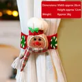 Embrasse de rideau bonhomme de pain d'épices avec chapeau et écharpe de Noël - Style B - Bonhomme de Pain d'Épice Chapeau de Chef Blanc