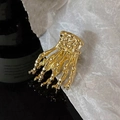 Gothic gold skeletal metal claw clip with minimalist bone structure for Halloween - 26# Small Gold Skeleton Hand 3.5cm