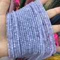Handheld faceted 2-3mm square blue-purple natural stone beads for DIY jewelry - 41-3mm Purple Agate (Natural)