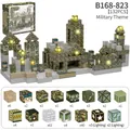Military camouflage magnetic building blocks 132pcs set with light-up bricks - 132PCS Military Camouflage (5 Lights)
