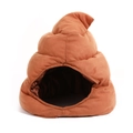 Chapeau rigolo en peluche marron en forme de crotte avec texture douce sur fond blanc - 40*40cm / Brun Foncé
