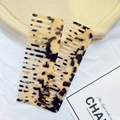 Tortoiseshell acetate hair comb set including wide and fine tooth styles on a tray - Two-Piece Set / 2-Piece Set - Light Leopard