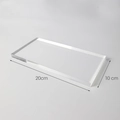 Transparente Schmuckdisplay-Platte aus Acryl Rechteckblock Größe 20cm x 10cm - Plattenmodell 720 (20x10x1cm)