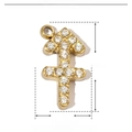 Detailansicht des Schütze-Sternzeichen-Goldanhängers mit Zirkonia und Maßangaben - Schütze / Gold
