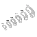Silver stainless steel lobster clasps in six sizes ranging from 16mm to 32mm - 16mm / Steel