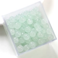 Translucent light green jelly glass beads for DIY jewelry making in clear storage box - Light Green Apple Bead