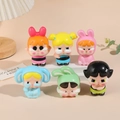 Set of six colorful cartoon character figures for stress relief and home decoration - Cartoon Power Girl Large 11cm