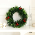 Christmas wreath with red berries and pine cones, 40cm diameter, 496g festive home decor - Red Berries Pine Cones 40cm