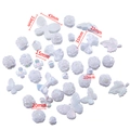 Aurora white acrylic butterfly and flower charms for DIY jewelry and hair accessories - Approx. 100g/Pack / Mabe Iridescent White