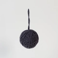 5cm dark grey wool yarn ball ornament with hanging loop for Christmas tree decoration - Dark Grey