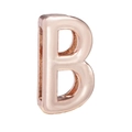 Rose gold letter B slide charm for 10mm DIY bracelets with a polished metallic finish - B (Rose Gold)