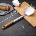 Spatola in acciaio inossidabile con manico in legno, lunghezza 33 cm e larghezza 9,5 cm - Spatola