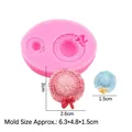 Roze siliconen mal voor strohoeden in twee maten voor fondant of hars handwerken - 1# (6.3*4.8*1.5cm) / Roze