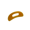 Amber resin gua sha tool with ergonomic curved design for full body meridian massage - Medium / Yellow