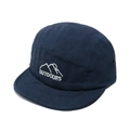 Close-up of navy blue 5-panel camper hat with outdoor mountain embroidery and metal vents - M (56-58cm) / Navy Blue