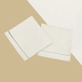 Mini soft velvet jewelry pouch in light grey with square flap and snap closure - Flip-top Style / 8*8cm / Off White