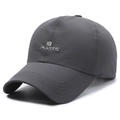 Dark grey quick-dry breathable baseball cap with R SPORTS logo and curved brim - Adjustable / Dark Gray