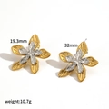 Two-Tone Gold-Silver Studs (TE60612-M)