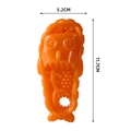 Jouet pour chien en forme de poisson orange en TPR avec texture d'os pour la dentition - Orange