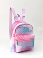 Mochila tie-dye rosa y azul con estampado de estrellas y acolchado de espiga - Tie-dye Rojo Púrpura