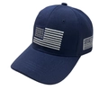 Gorra de béisbol azul marino de algodón con bordado de la bandera de EE. UU. frontal - L (58-60cm) / Azul marino