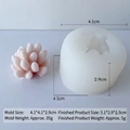 3D coral succulent silicone mold for DIY candles and plaster crafts, 4.1x4.1x2.9cm size - Succulent H-0558